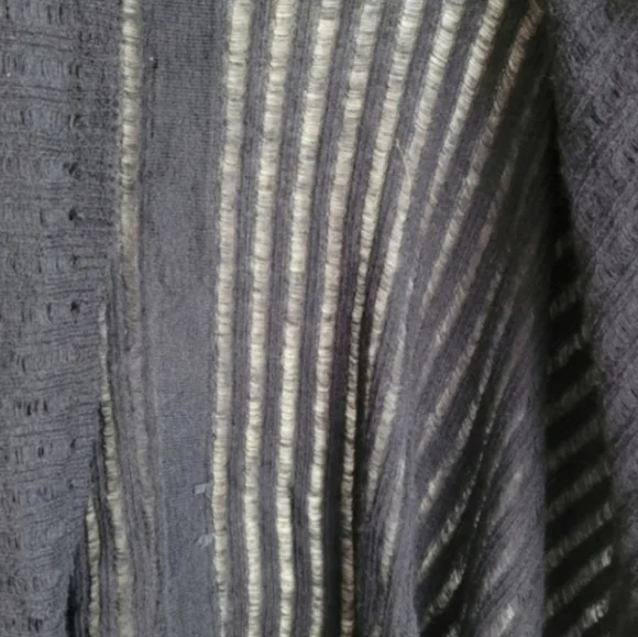 RICK OWENS SHEER ASSYMETRIC CARDIGAN SWEATER